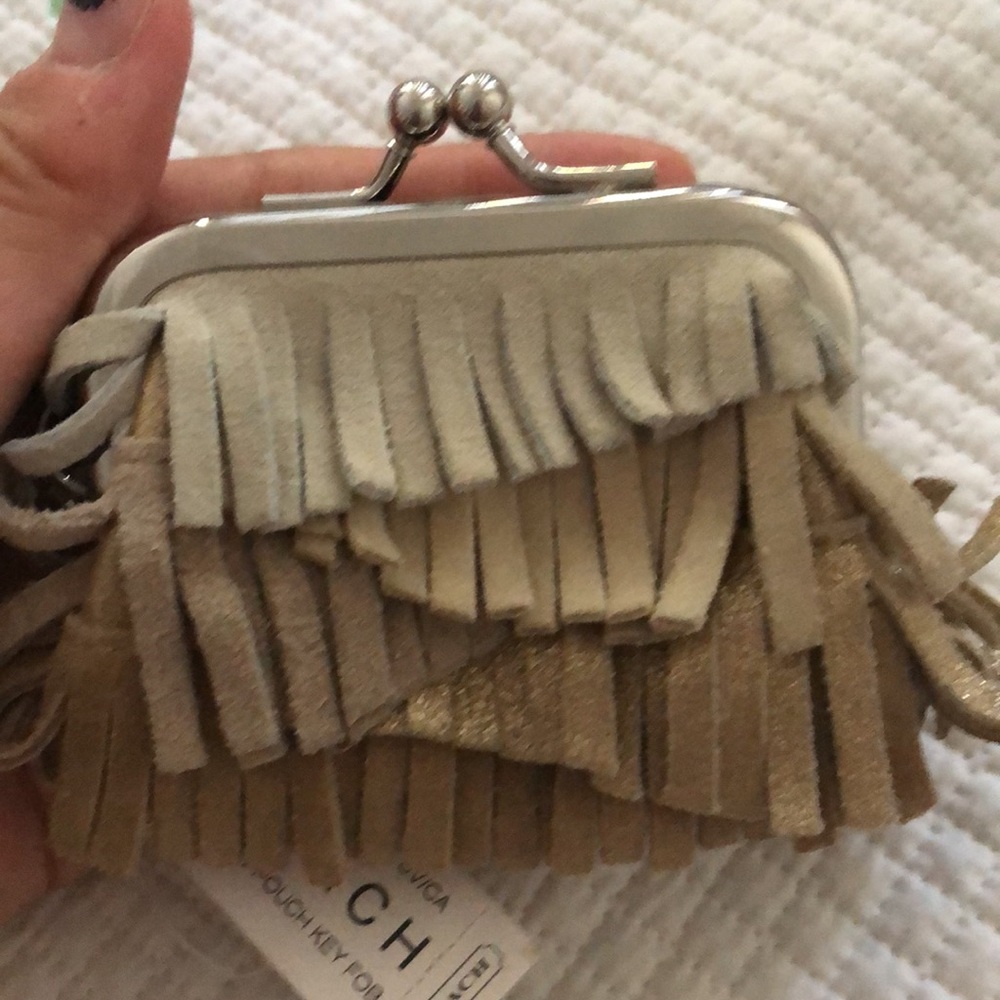 Couch fringe pouch key fob